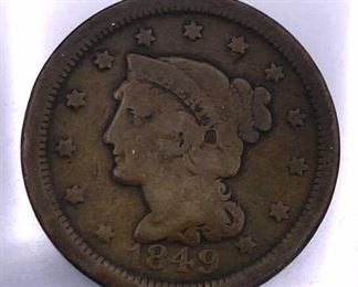 1849 U.S. Braided Hair Large Cent