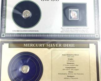 1944 UNC & 1943-S XF Silver Mercury Dimes