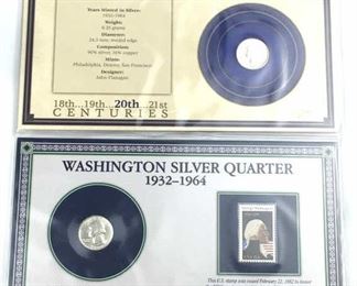 (2) 1964 AU to BU Washington Silver Quarters