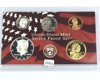 2006-S Silver Proof Coin Set (5-Coin) US Mint