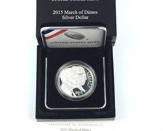 2015 March of Dimes Silver Proof Dollar, US Mint
