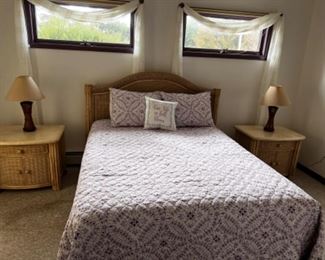 Queen bedroom set with headboard and frame, mattress if desired, two nightstands and dresser