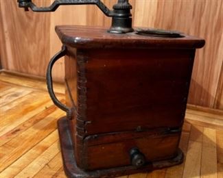 Antique coffee grinder