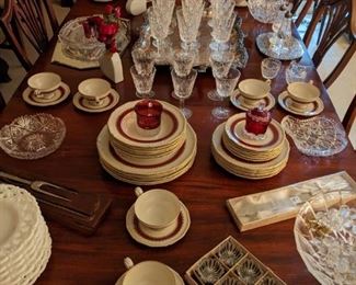 WATERFORD CRYSTAL & GERMAN CHINA 