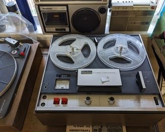 SONY TC2520  STEREO TAPECORDER,  PANASONIC AM/FM CASSETTE PLAYER, RADIO CORPORATION of AMERICA  old CASSETTE PLAYER