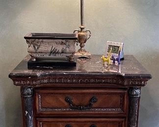 Matching night stand. 