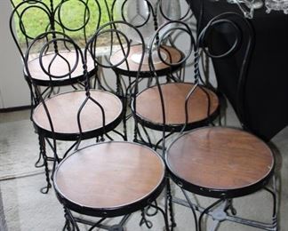 vintage ice cream parlor chairs (not repros)