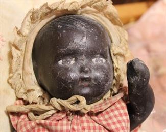 antique doll (paper mache')