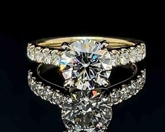 2.67 Carat Diamond Engagement Ring in 14k Gold