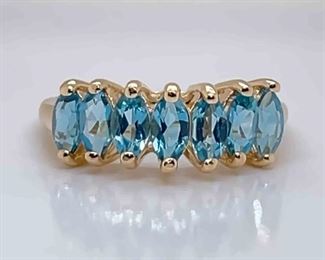 Topaz Estate Ring in 14k Yellow Gold