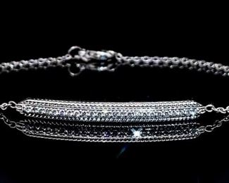 Designer Styled Diamond Bracelet in 14k White Gold