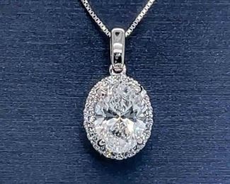 1.63 Carat Diamond Pendant in 14k Gold