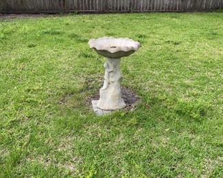 Concrete bird bath