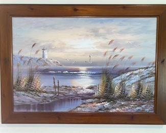 Large oil on canvas painting by Don R Neilson