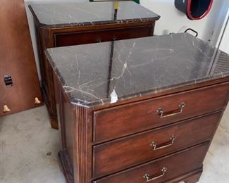 Marble top side tables