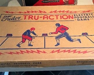 1950s Tudor Tru-Action electric football game, metal pieces.  May not be complete