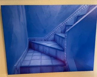 Blue Stairs Morocco photo on canvas by Dale Johnson