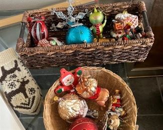 Glass ornaments with original price tags