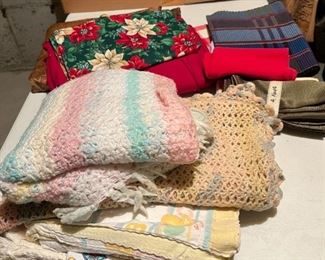 Table linens + baby blankets