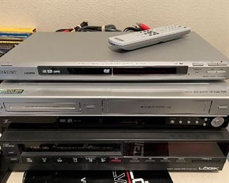 CD player, CD/VHS player, VHS recorder