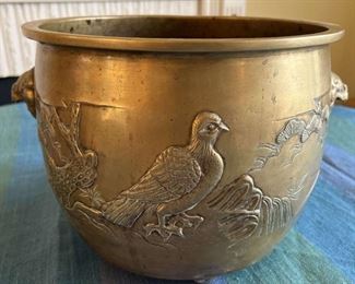 Antique Brass Jardinier