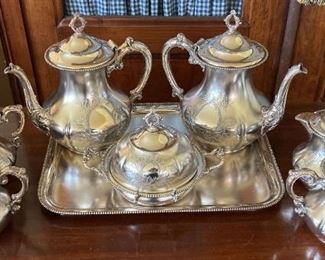Antique Homan Silver Plate Co Tea Service