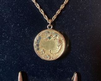 Antique Locket Bar Brooch