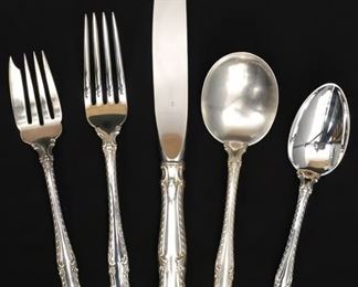 English Gadroon by Gorham Sterling Silver Flatware Set