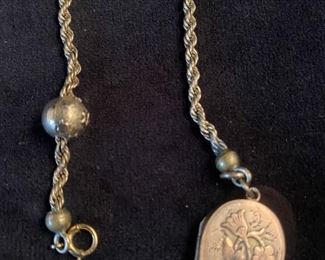 F.M.S. Antique 9kt Locket Bracelet
