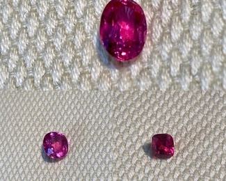 Trio Of Loose Faceted Cut Amethyst Stones
