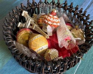 Vintage Other Holiday Ornaments With Basekt