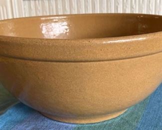 Large antique ceramic dough bowl