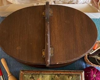 Wooden Sewing Box Sewing Notions