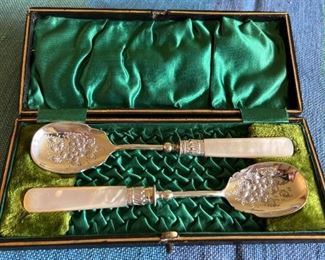 William Yates Sterling Serving Spoons