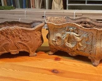 Antique Metal Window Planters