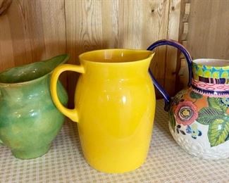 Yellow Gaetano Pottery, Aletha Soule Other Collectible Pitchers
