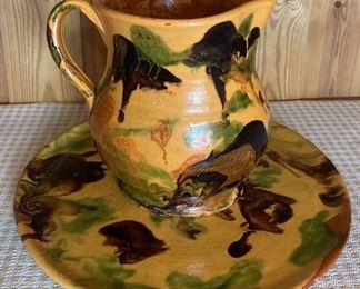 Savoie Alsac Pottery, Large Pitcher  Underplate