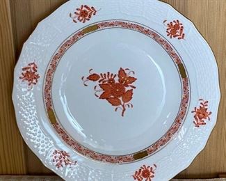 Hand Painted Herend Hungary 1520 Shallow Porcelain Bowl