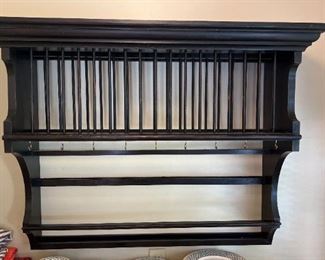 Wood Plate Storage Rack