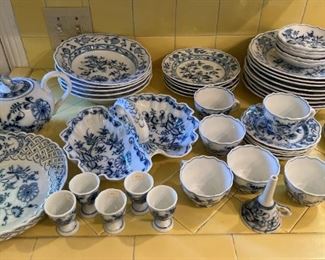 Antique Carl Teichert Meissen Blue Onion