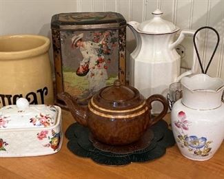 Assorted Pottery Tin Pieces