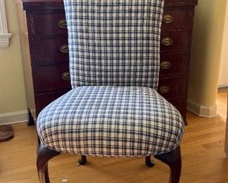 1860 Queen Anne Style Side Chair onCabriole Legs