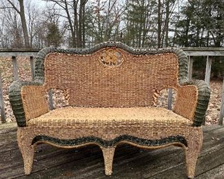 Sold-Wicker Loveseat
