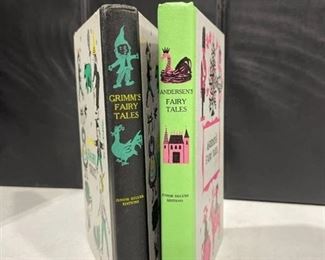 Junior Deluxe Editions hard cover Grimms and Andersens Fairy Tales books