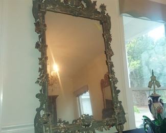 Italian carved wood mirror