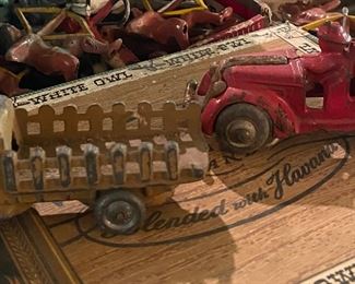 Cast Iron Truck and Fire Truck