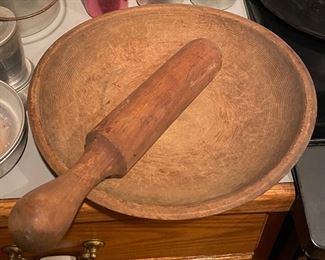 Wooden Dough Bowl
