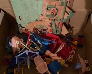 Vintage Plastic Doll House Furniture and Accessories