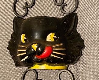 Vintage Plastic Cat Holder
