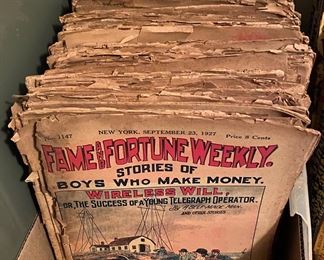 Early Fame and Fortune Weekly Magazines (Fair Condition)